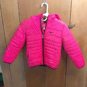 Nike Kids Pink Quilted Puffer Jacket